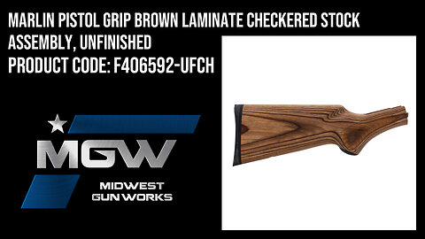 Marlin Pistol Grip Brown Laminate Checkered Stock Assembly, Unfinished - F406592-UFCH