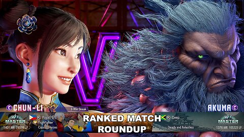Kuya Kalbo SF6 Ranked Match Roundup. Chun Li Master Rank [Hori Fight Stick]