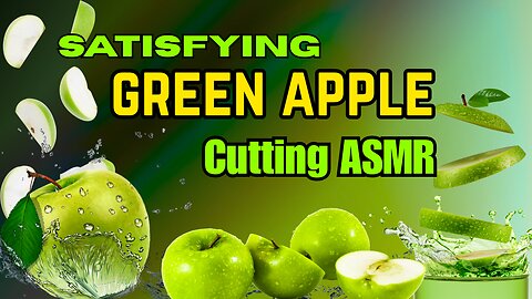 Satisfying Green Apple Slicing ASMR 🍏 | Crisp Knife Cutting Sounds for Relaxation