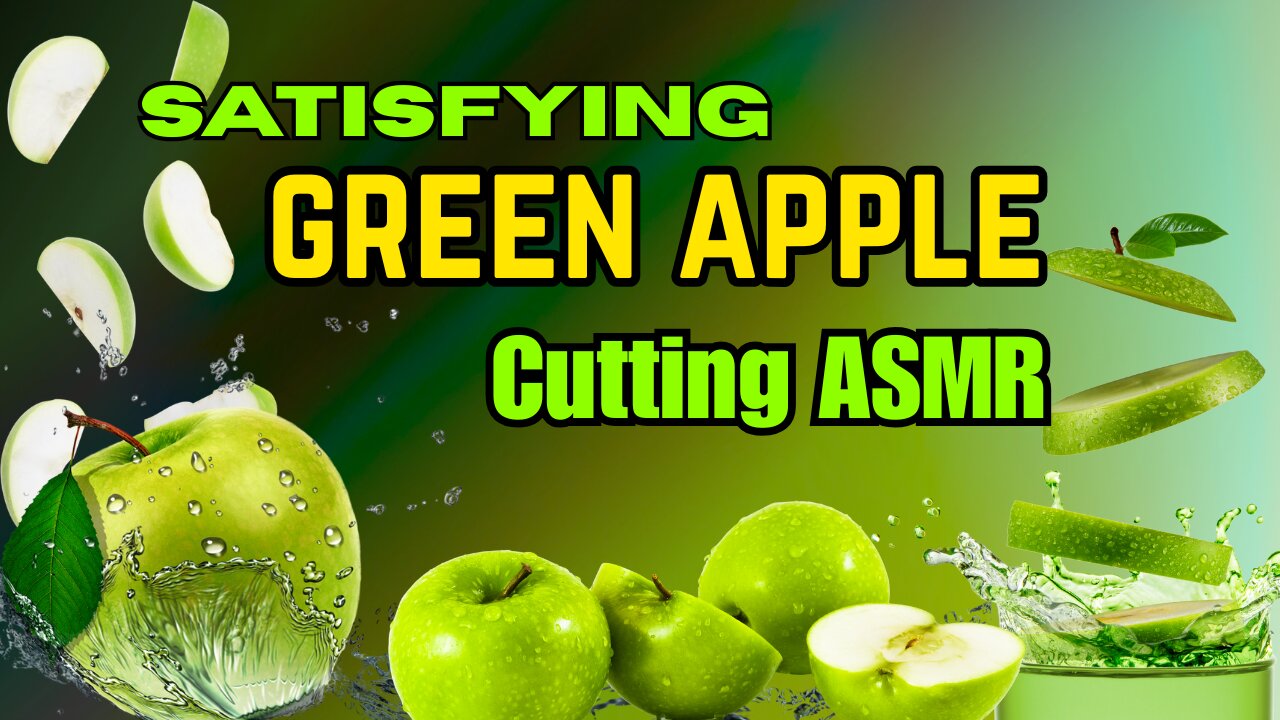 Satisfying Green Apple Slicing ASMR 🍏 | Crisp Knife Cutting Sounds for Relaxation