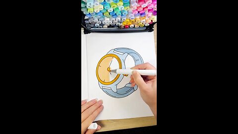 Incredible watch sketching and colouring