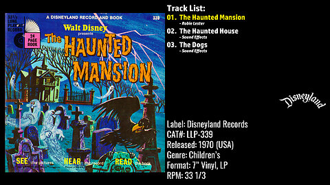 Robie Lester – Walt Disney Presents The Haunted Mansion (Full Record) – 1970 – CAT.# LLP-339