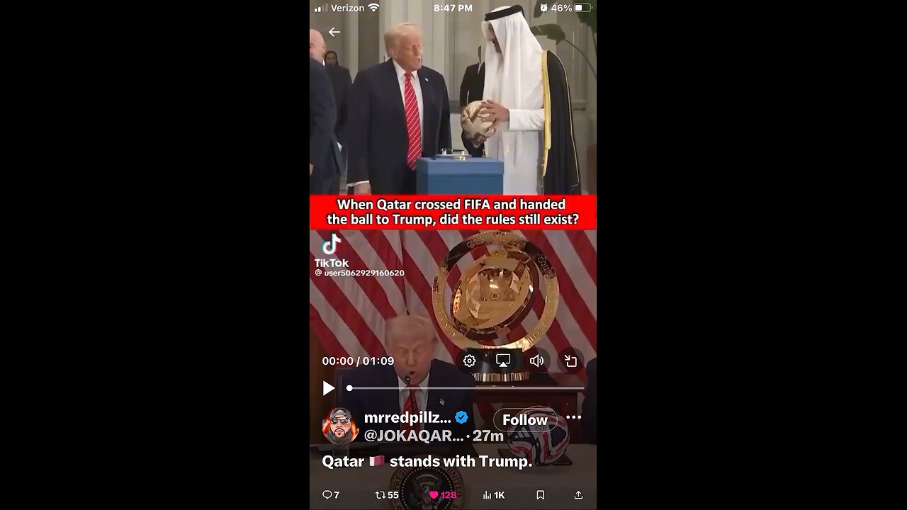 Qatar 🇶🇦 stands with Trump.