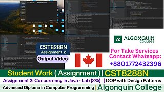 Client Work (Assignment)| CST8288N Assignment 2 Java Logging App Lab 2 Output | Algonquin College