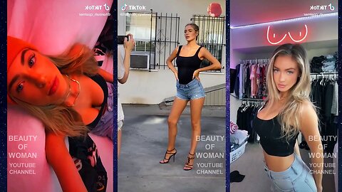 Beautiful Cute Tiktok girls compilation, No Bra Challenge compilation 