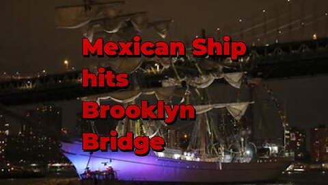 Undetected Footprints of a Mexican Ship hitting Brooklyn Bridge!