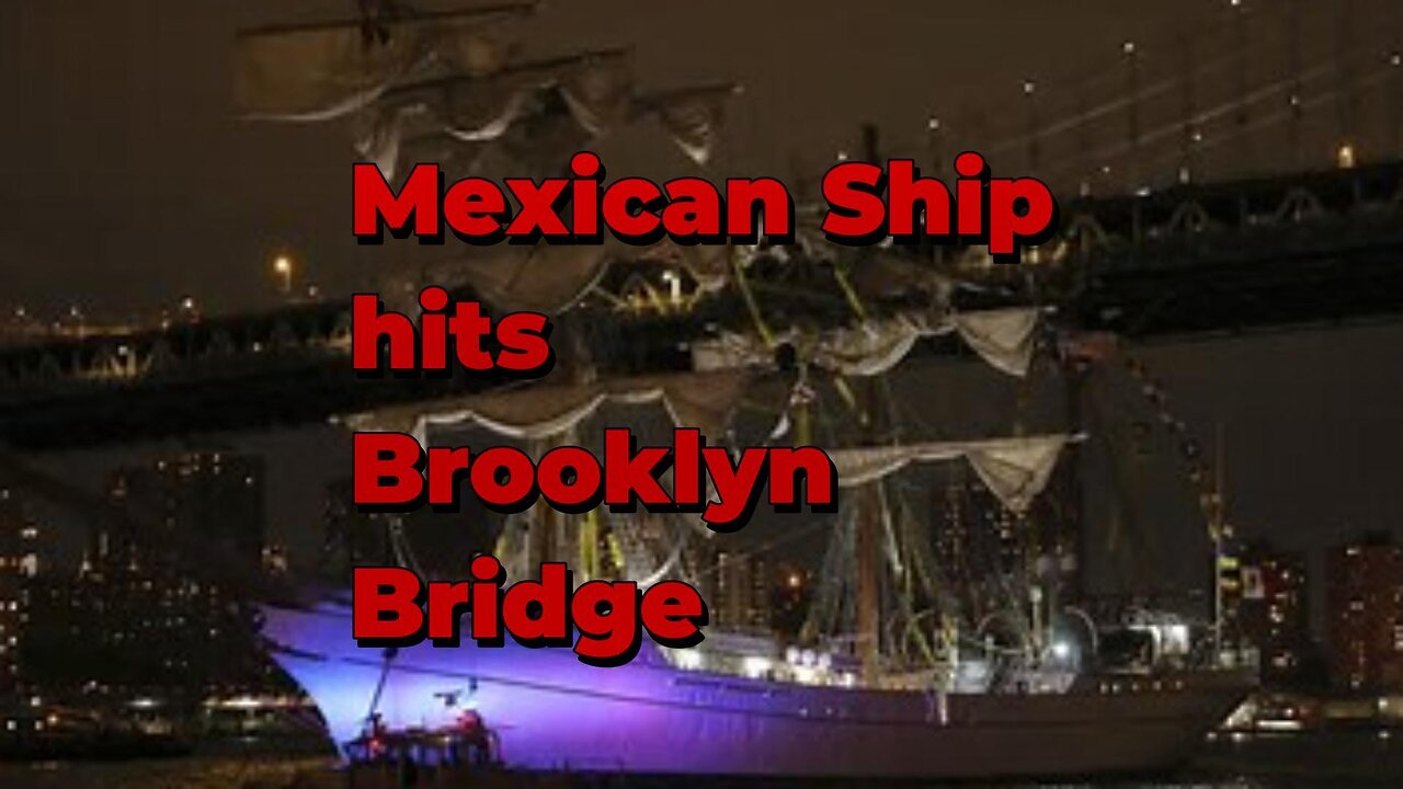 Undetected Footprints of a Mexican Ship hitting Brooklyn Bridge!