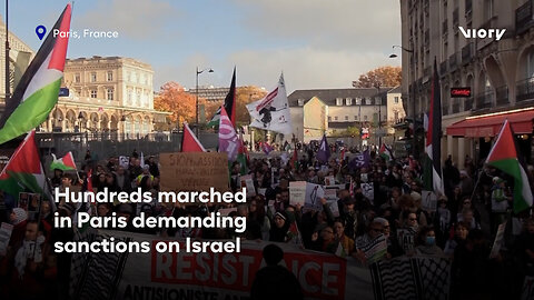 Protesters call on French govt to sanction Israel amid alleged ceasefire violations