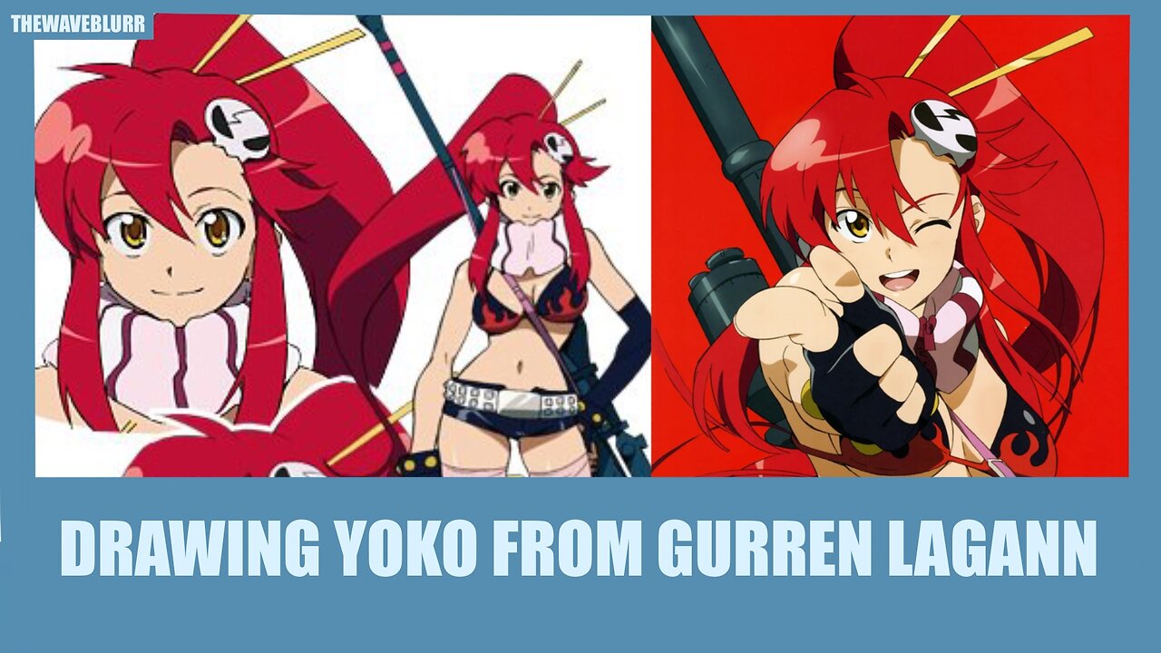 Let's draw Yoko from Gurren Lagann
