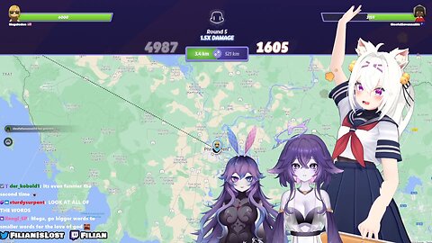 Filian, Cotton and Mega Compete at Geoguessr (5/26/2025)