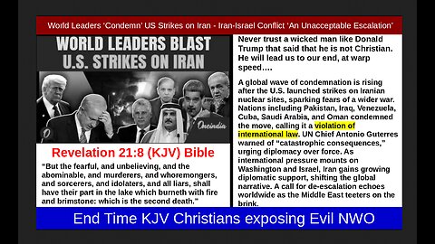 World Leaders ‘Condemn’ US Strikes on Iran - Iran-Israel Conflict ‘An Unacceptable Escalation’