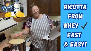 How to Make Fast & Easy Ricotta from Leftover Whey | No Waste Goat Milk Cheese!