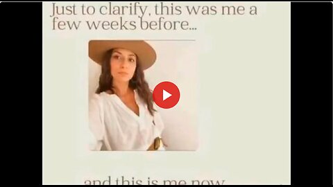 She says "This used to be me, now look what I have become". Extreme vaccine damage.