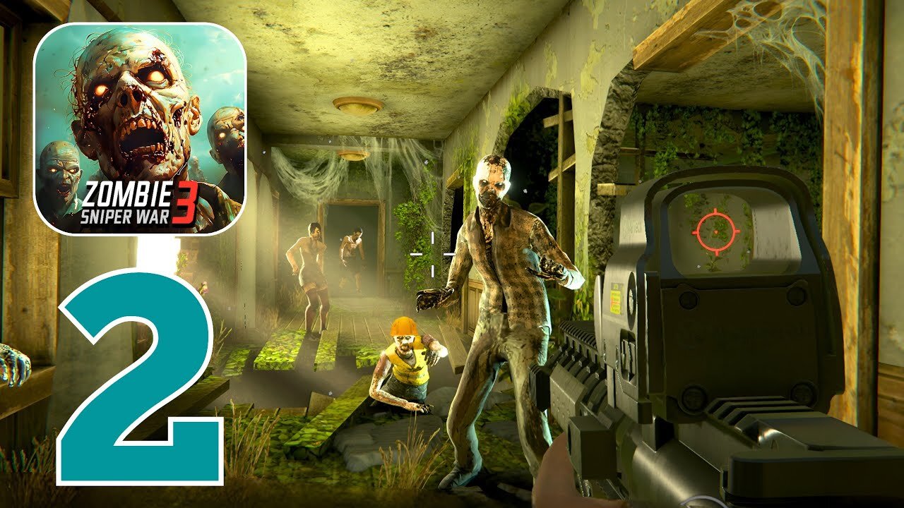Zombie Sniper War 3 - Gameplay Walkthrough | Part 2 (Android, iOS)