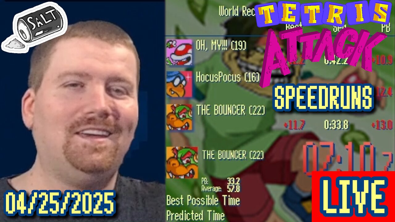 [Tetris Attack Speedruns] Friday Night Salt Mines: Really Preparing for the Rematch Edition, Doods!