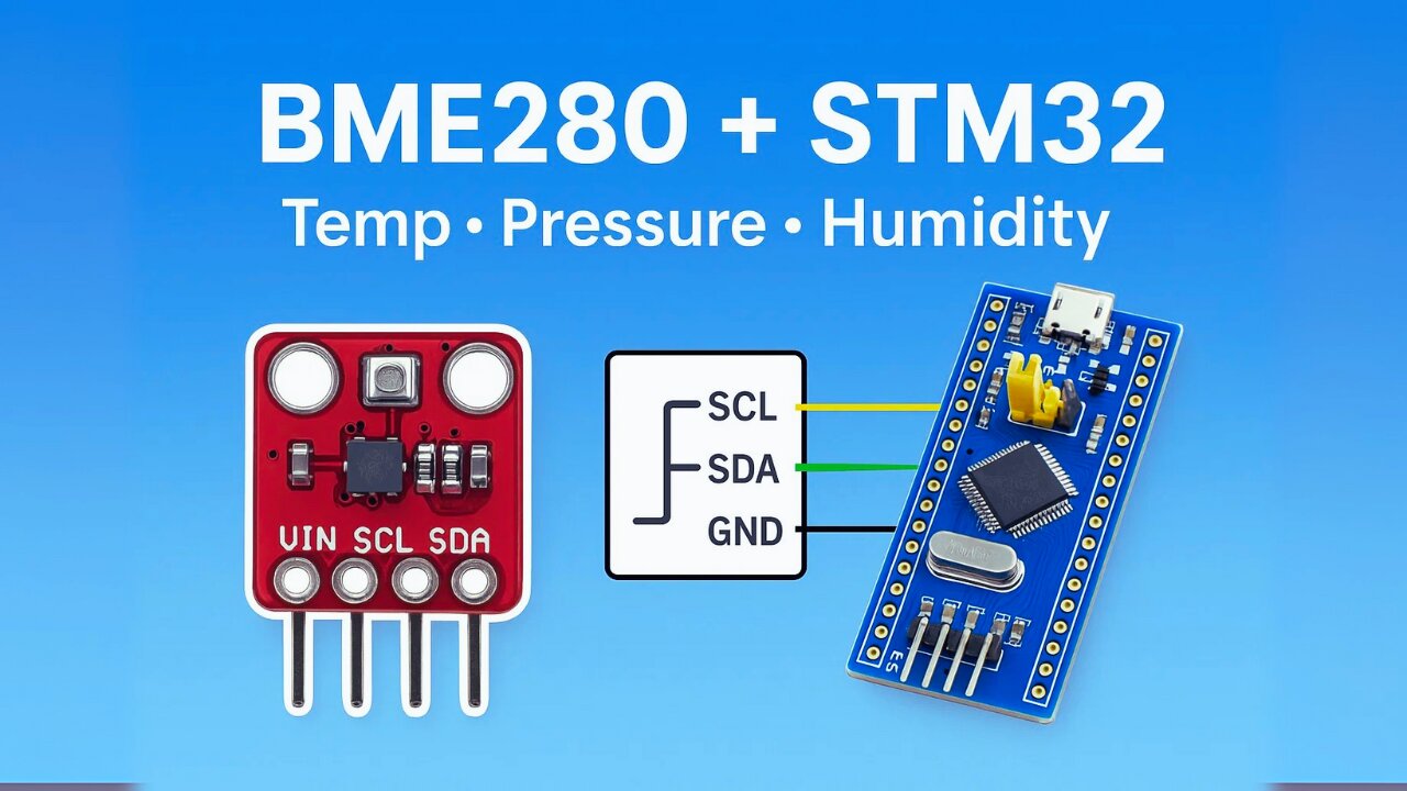 Interfacing BME280 Sensor with STM32 via I²C – Measure Temperature, Pressure & Humidity