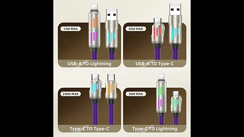 Colorful Four-In-One Multifunctional Fast Charging Data Cable
