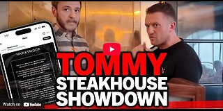 TOMMY ROBINSON KICKED OUT OF RESTAURANT