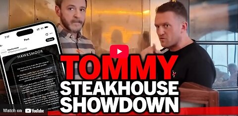 TOMMY ROBINSON KICKED OUT OF RESTAURANT