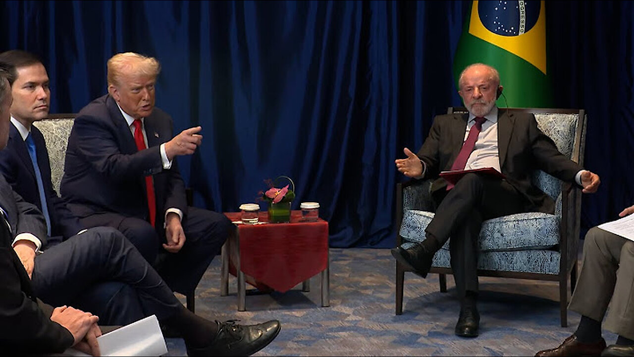 President Trump Participates in a Pull-Aside with the President of Brazil