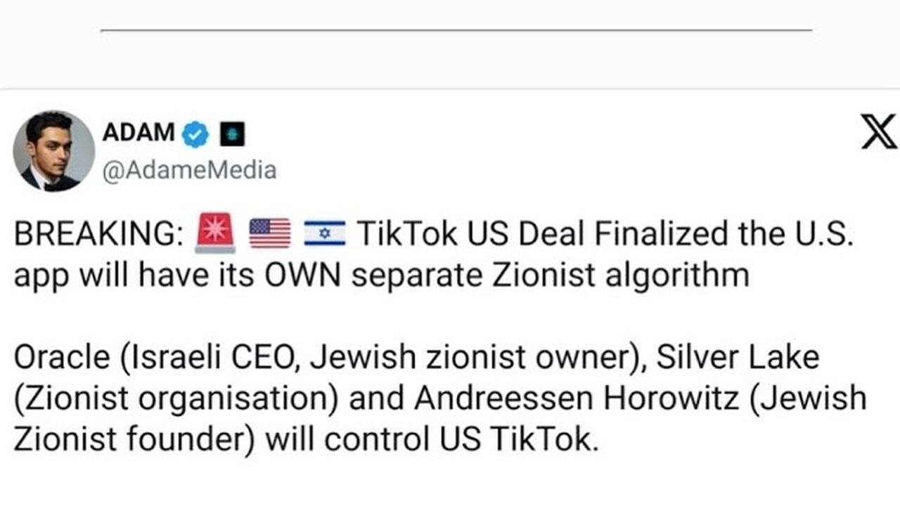 "1948'ERS" SEIZES CONTROL OF TIC TOK ALGORITHM IN AMERICA: MORE CENSORSHIP COMING