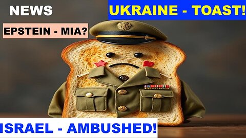!NEWS - UKRAINE/TOAST! - IRAN/GETTING STRONGER - EPSTEIN FILES/MIA? - ISRAEL/AMBUSHED.. - I'M OUT!