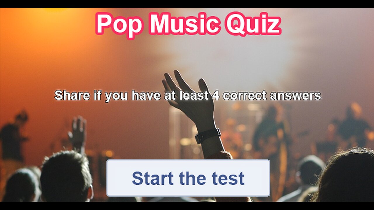 Mixed Pop music Quiz