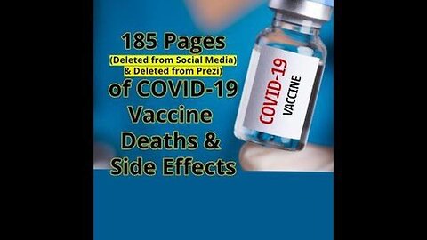 "Unveiling The Deleted BigTech Files: 185 Pages of COVID-19 Vaccine Deaths & Side Effects"
