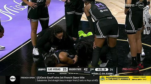 🤕 Thornton SHAKEN UP after hard fall, contact with A'ja Wilson | WNBA women's basketball