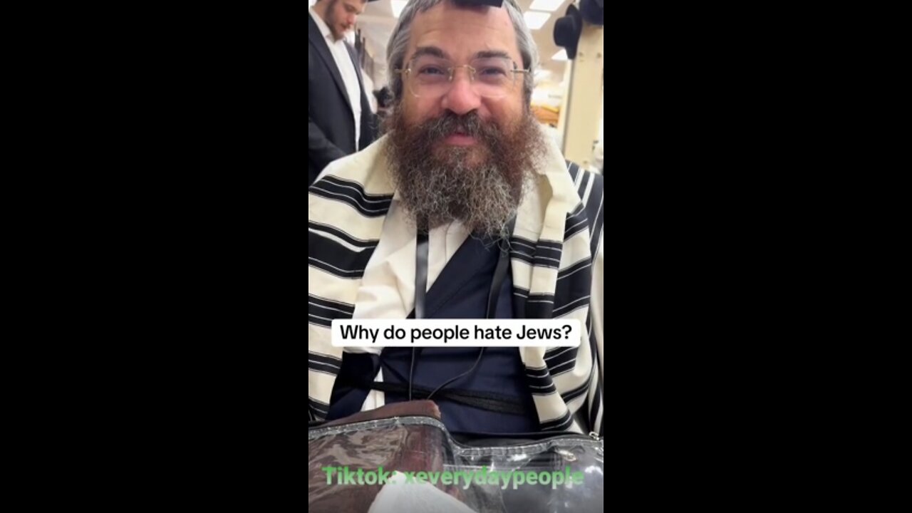 Rabbi says people hate Jews because they are superior and they're jealous