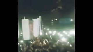 Najafabad, Isfahan Province, Iran: Iranians shine their phone flashlights