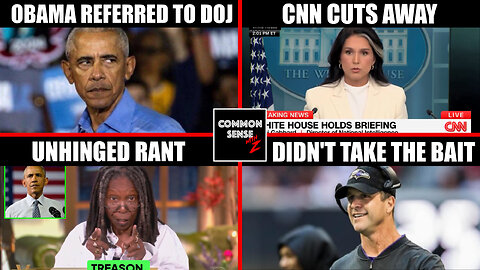 Tulsi Refers Obama to DOJ, CNN Cuts Feed, Whoopi Rants, Ravens Coach Slams Woke Reporter on Trump