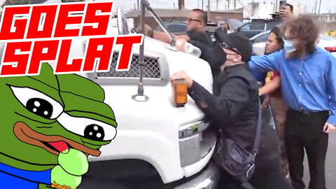 Chunky Lefty Throws Itself on an ICE Van in Epic Freak Out