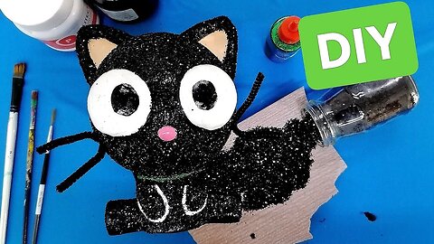 CHOCOCAT de papel maché y BRILLANTINA - DIY