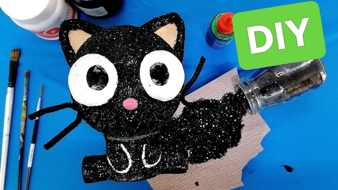 CHOCOCAT de papel maché y BRILLANTINA - DIY