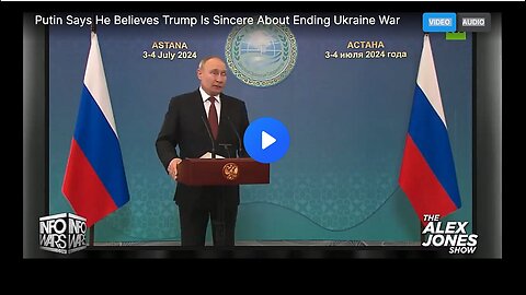 "Putin Trusts Trump's Sincerity in Ending Ukraine War"