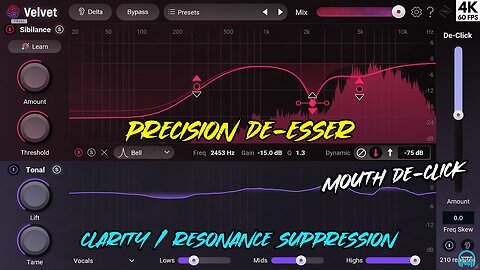 iZOTOPE VELVET - De-esser, Spectral Shaper, and Mouth De-Click Plugin