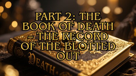 Part 2: The Book of Death – The Record of the Blotted Out