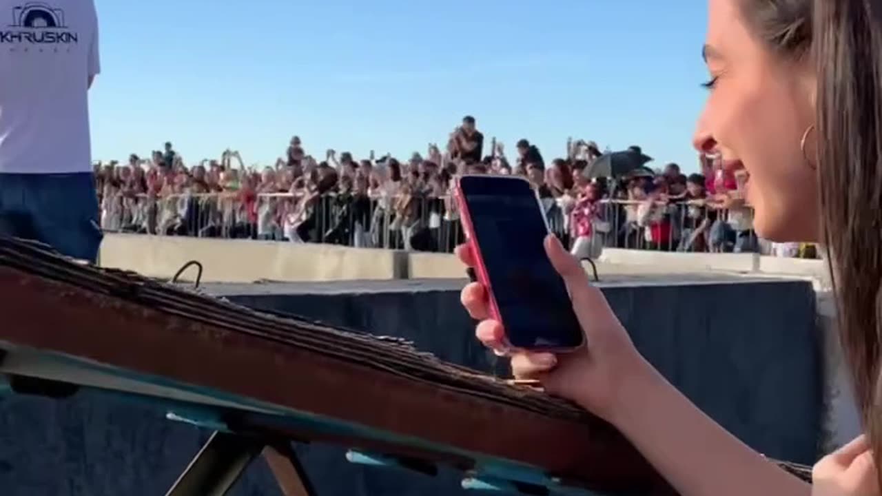 Car Dishes Destruction With Giant Axe