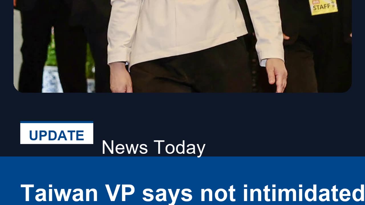 Taiwan VP says not intimidated after alleged China plot