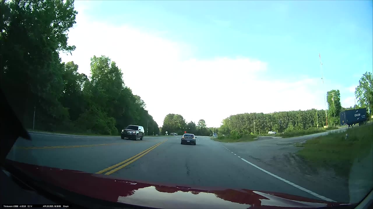 SUV Jumps Into Dangerous Intersection