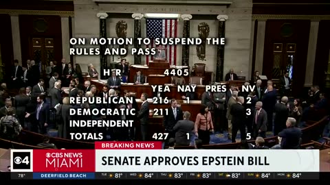Senate passes bill to release Epstein files