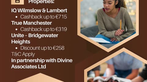 Book Prime Student Housing in Manchester – Get €715 Cashback via Divine Associates Ltd
