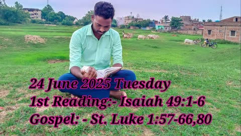 Catholic Daily Gospel and Reading in Hindi 24 June 2025 | Today's Bible Verse | Aaj ka Susamachar