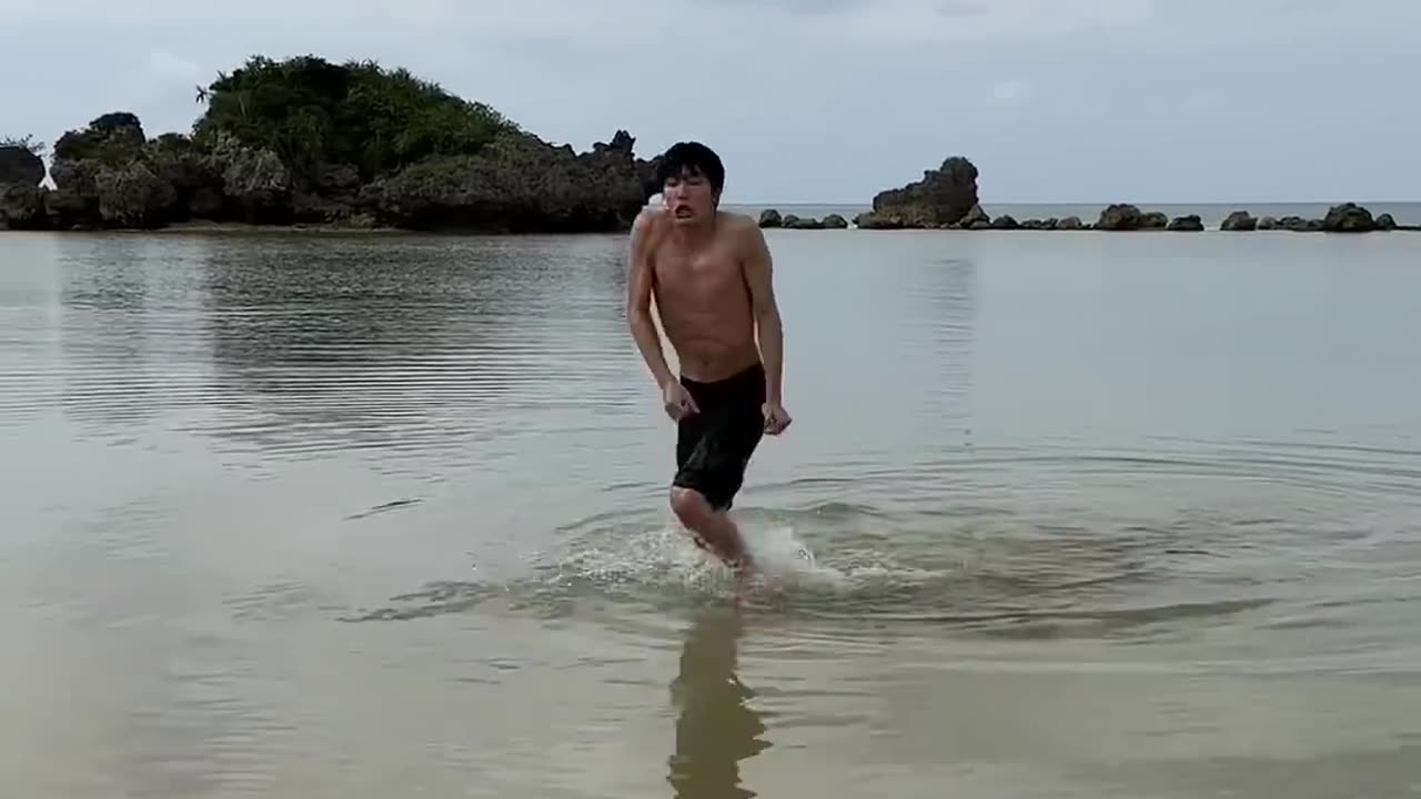 Funny winter sea