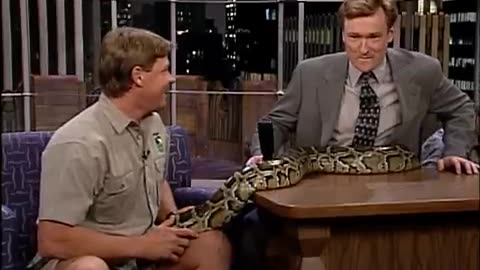 Steve Irwin Introduces Conan To A Crocodile Late Night with Conan O’Brien