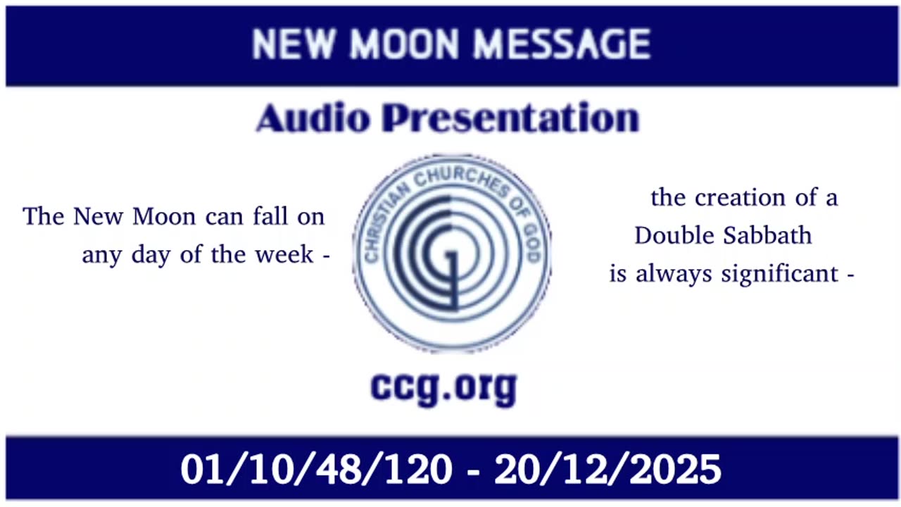 New Moon Message (Audio) for 01/10/48/120 - 20/12/2025