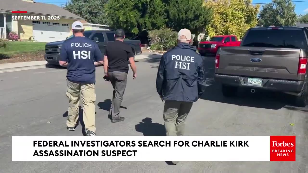 JUST IN: Federal Investigators Search For Charlie Kirk Assassination Suspect..