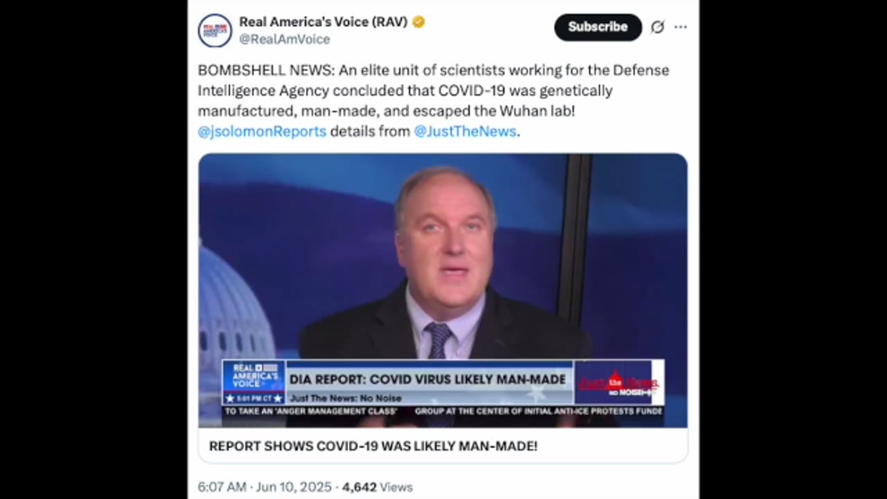 Defense Intelligence Bombshell - Covid19 is a manufactured virus