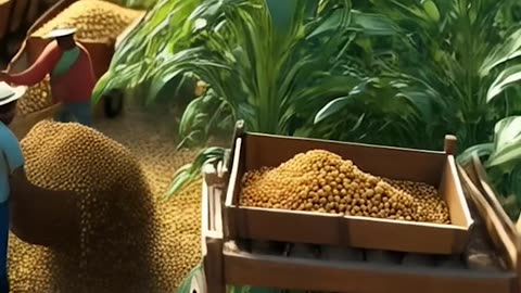 Miniature Workers Working in a corn field Ai Video Generator @NanoVisionsAI